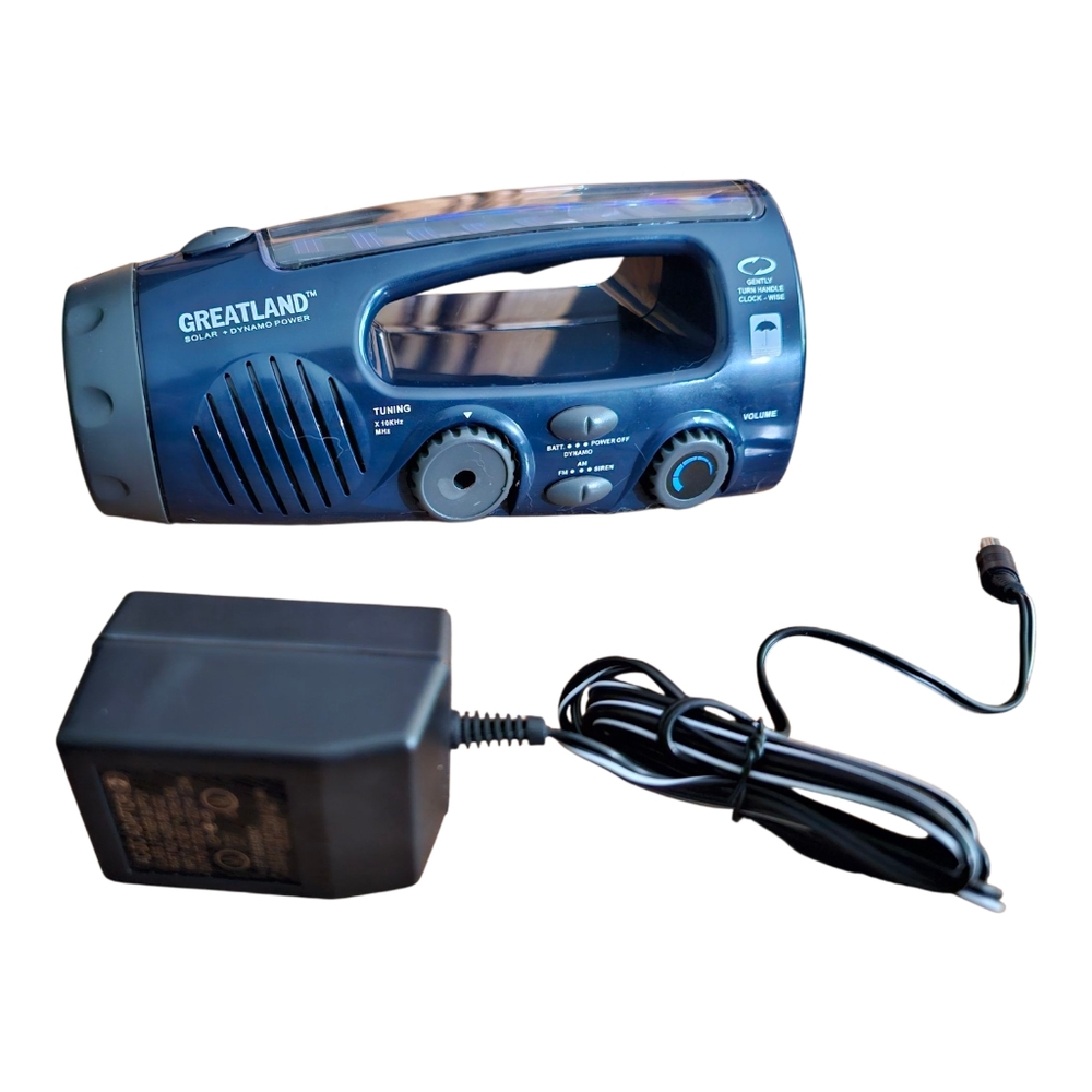 Greatland Rechargeable AM/FM Radio Flashlight Open Box Tested Working